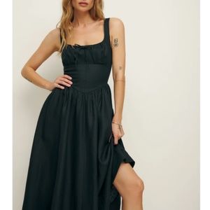 NWT Reformation Balia Linen Dress - Black